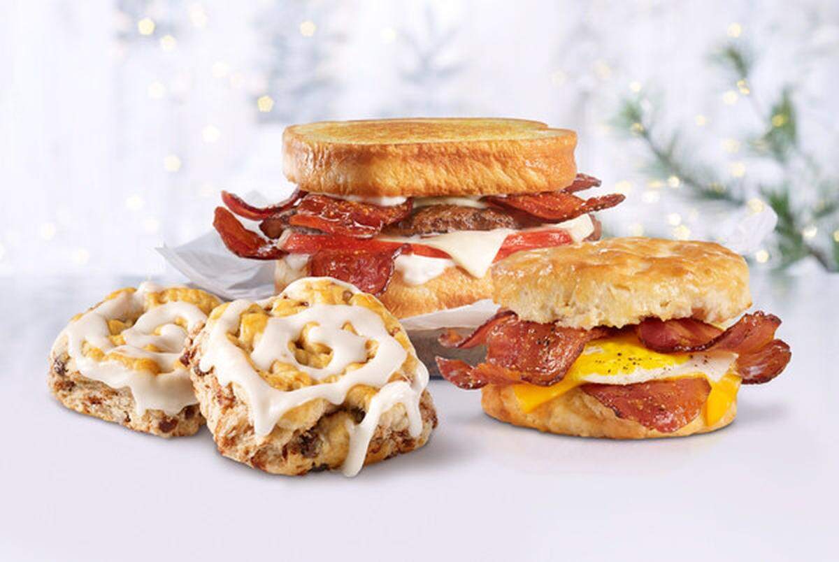 Hardee’s cinnamon ‘N’ raisin biscuits will return alongside the candied bacon biscuit with fried egg and the candied bacon frisco burger, the restaurant chain said.