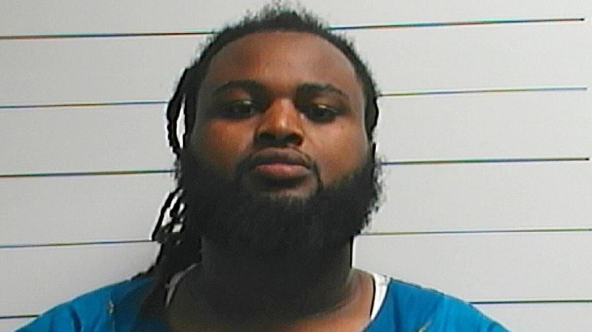 FILE - This April 10, 2016, file photo provided by the Orleans Parish Sheriff's Office shows Cardell Hayes. Hayes was convicted of manslaughter Sunday, Dec. 11, in the fatal shooting of retired New Orleans Saints defensive leader Will Smith. The conviction ended a week-long trial in which the defendant insisted he only fired because the popular football star was drunk, violent and had grabbed a gun following a traffic crash on the night of April 9.