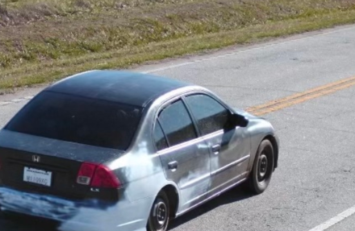 Deputies saw the spray-painted car when they went to the driver’s residence, the sheriff’s office said.