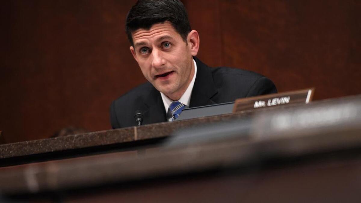 Rep. Paul Ryan, R-Wis. speaks on Capitol Hill in Washington.