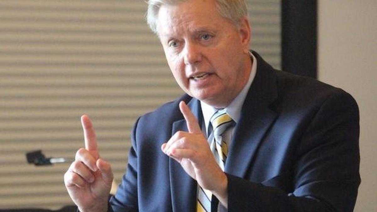 U.S. Sen. Lindsey Graham speaks Aug. 9 to the Seneca Rotary Club
