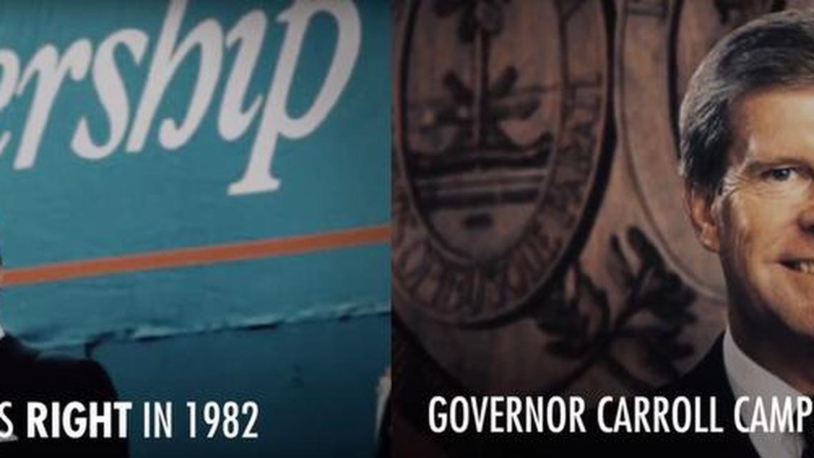 Screen grabs of the ad by the S.C. Alliance to Fix Our Roads