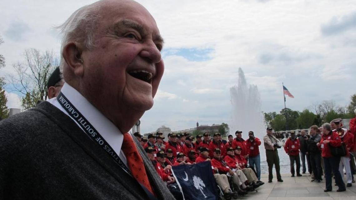 Former U.S. Rep. Ed Young, R-Florence, is seen during an Honor Flight to the National World War II Memorial in Washington, D.C.