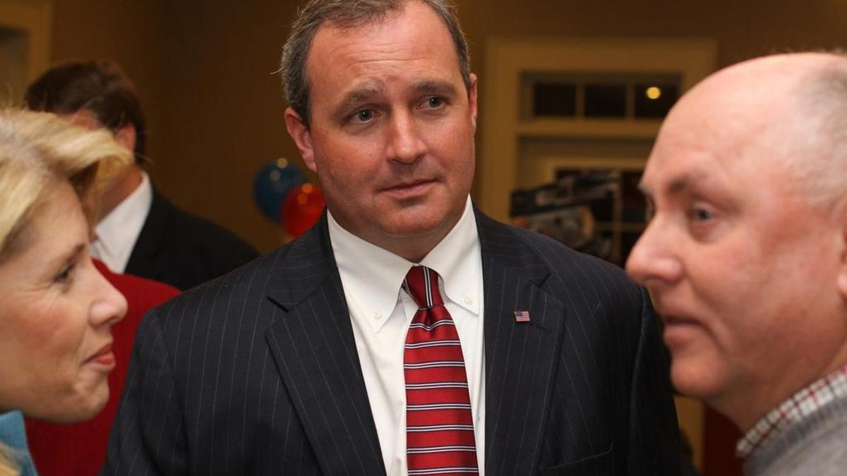 Rep. Jeff Duncan mingles with supporters Tuesday Nov. 2, 2010 at the Clinton House in Clinton, S.C..