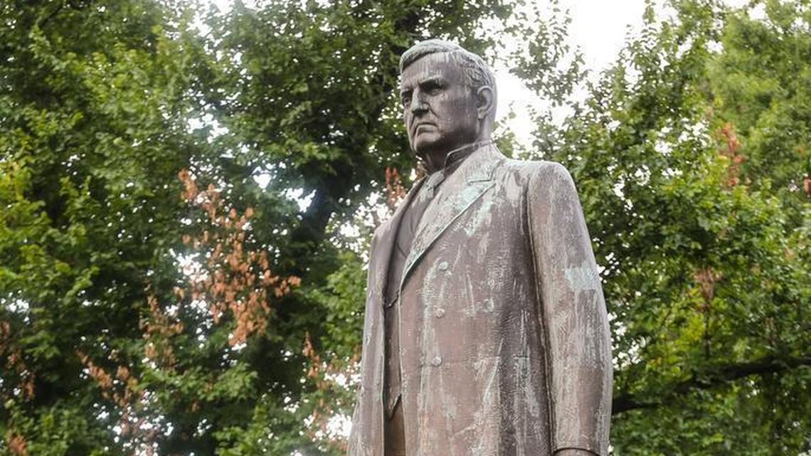 The monument to Ben Tillman on the State House grounds.