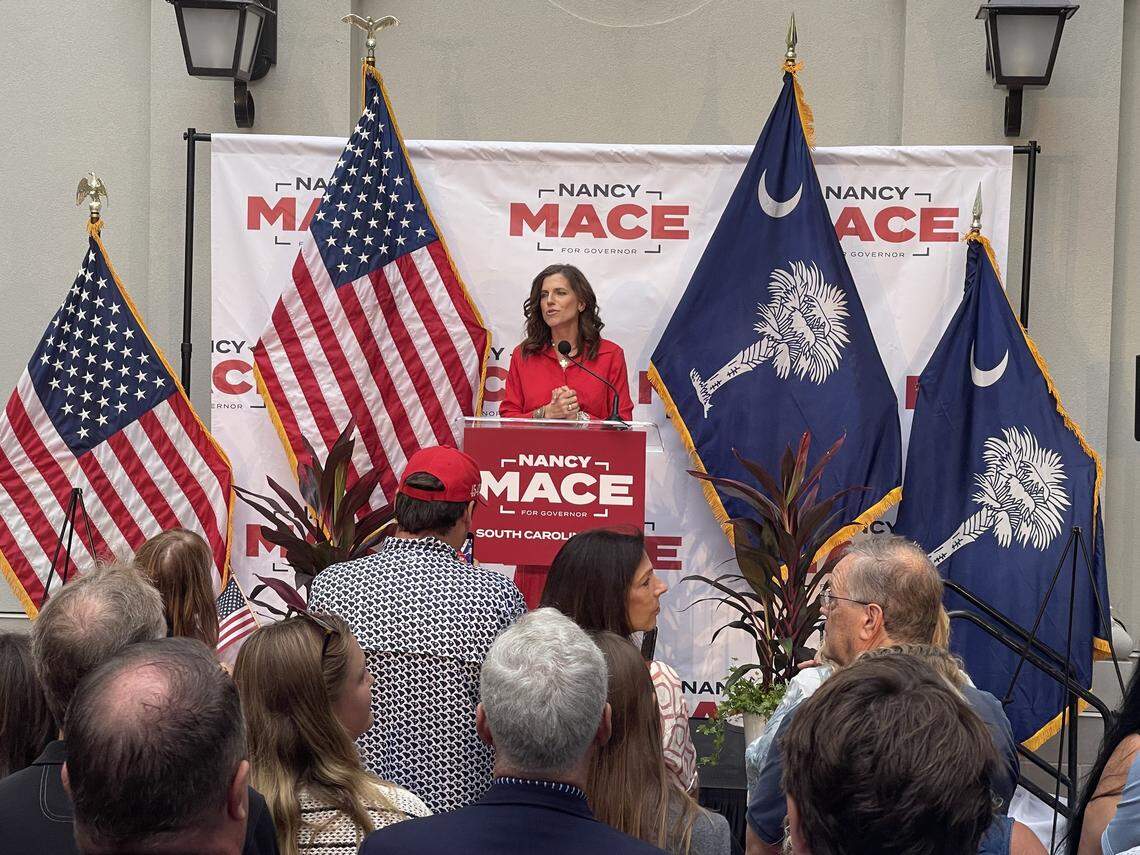 U.S. Congresswoman Nancy Mace, a Republican who represents the Charleston area, made her formal announcement that she was running for governor of South Carolina on Monday, August 4, 2026, at The Citadel in Charleston, S.C.
