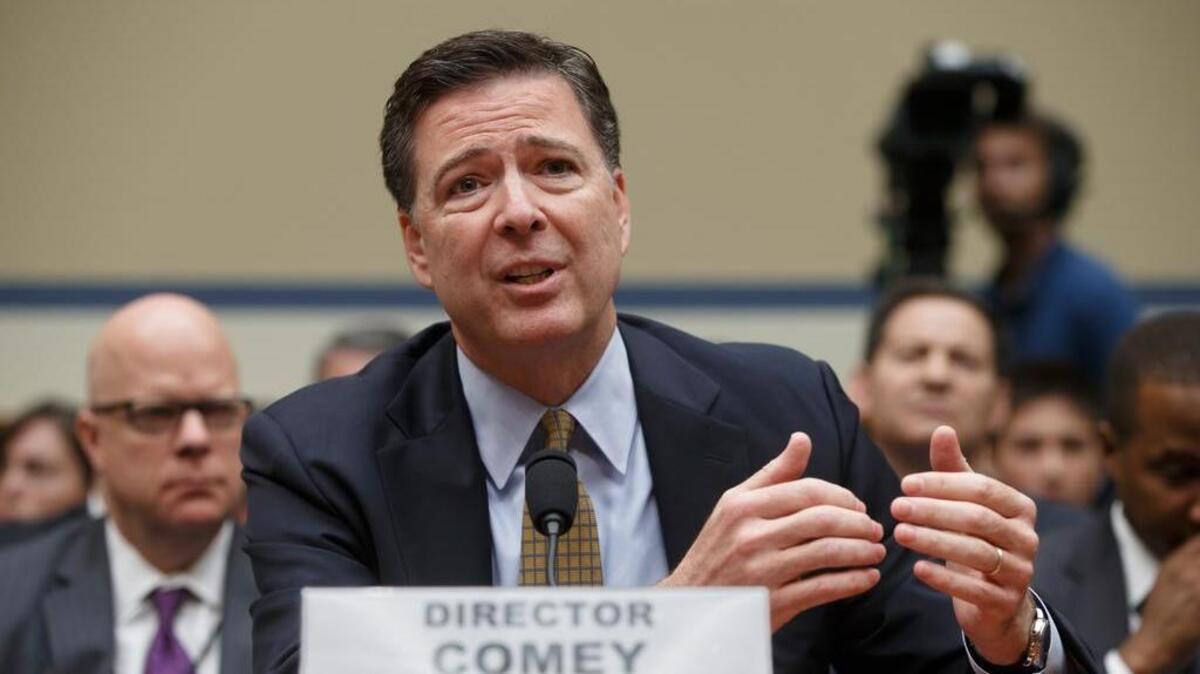 FBI Director James Comey testifies on Capitol Hill in Washington on July 7, 2016.