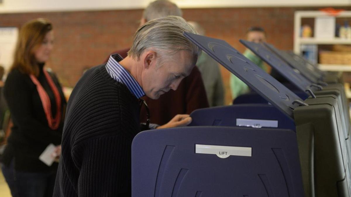 Congressman Trey Gowdy casts his vote on Election Day, Tuesday, Nov. 8, 2016, at the Ben Avon United Methodist Church in Spartanburg, S.C.