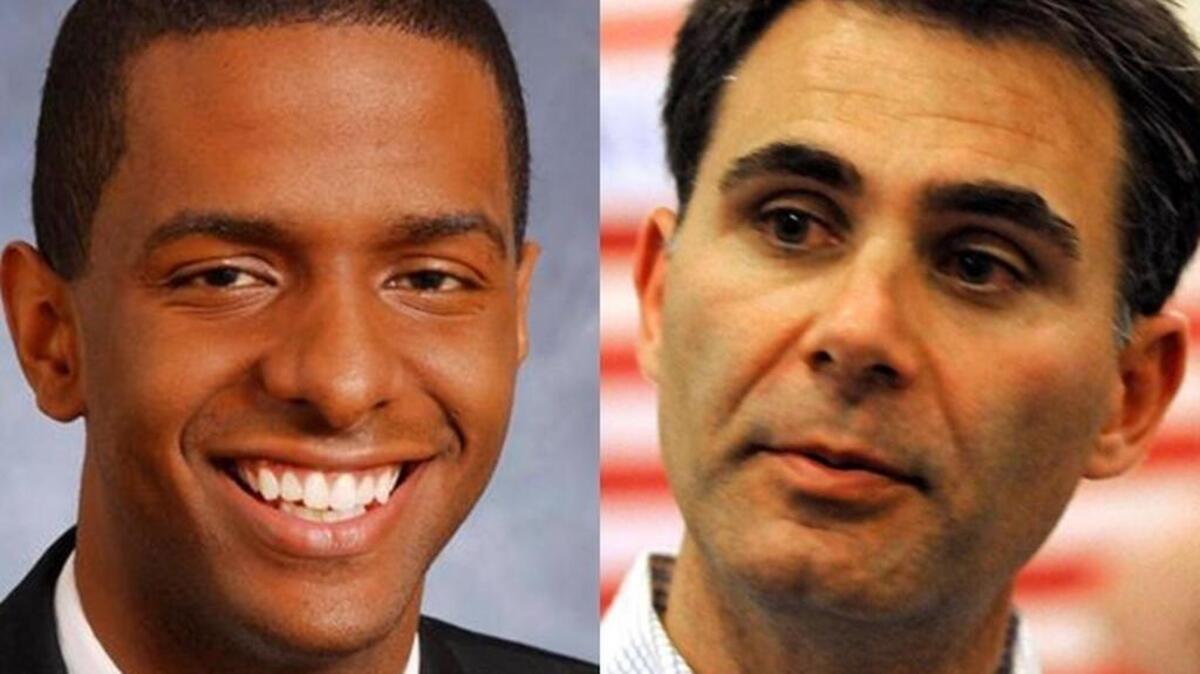 Bakari Sellers (on left) and Andre Bauer