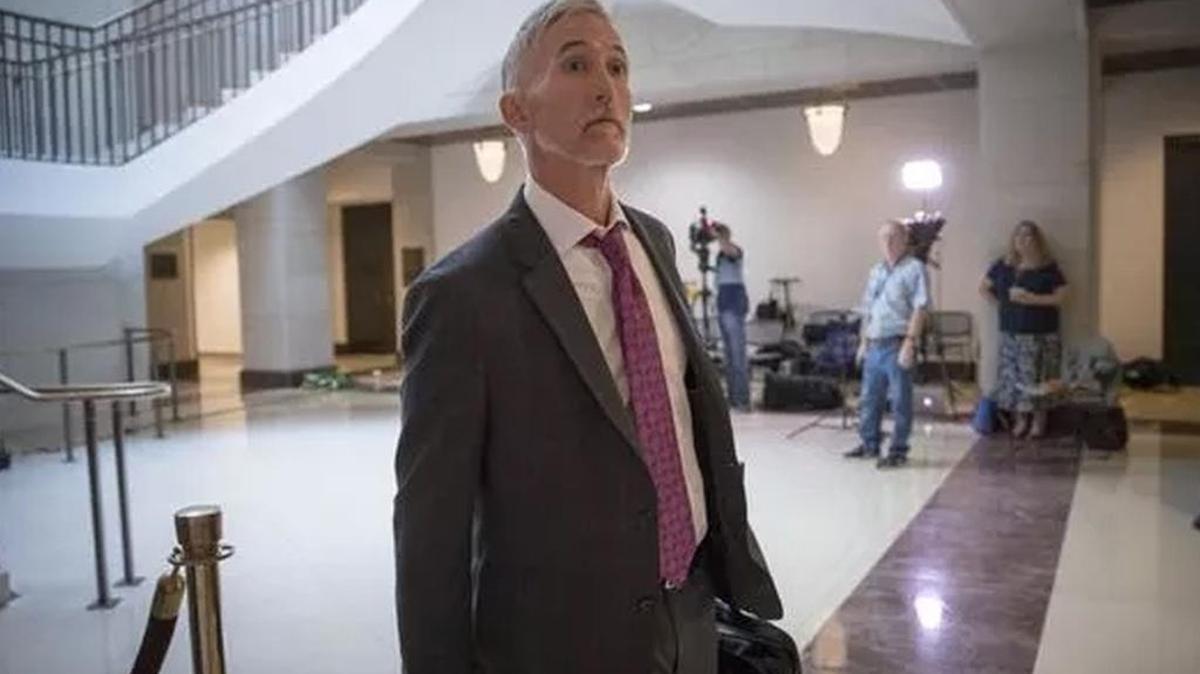 House Intelligence Committee member Rep. Trey Gowdy, R-S.C. arrives for a meeting with White House senior adviser Jared Kushner and the committee as the committee probes Russia's election meddling and possible ties to Trump's campaign.