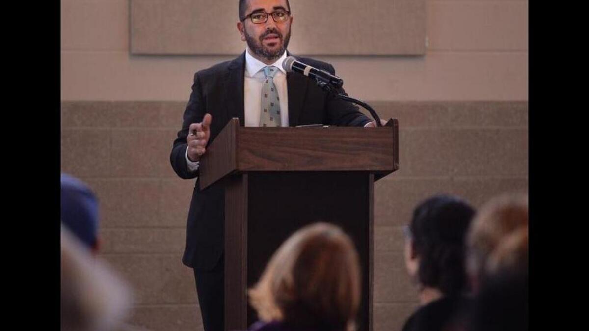 Ramon Galinanes Jr. delivers the keynote address Wednesday at “The Global South: A Summit on the Changing Face of the Upstate,” at USC Upstate. The event examined the increased diversity in the Upstate and how it will impact the area.
