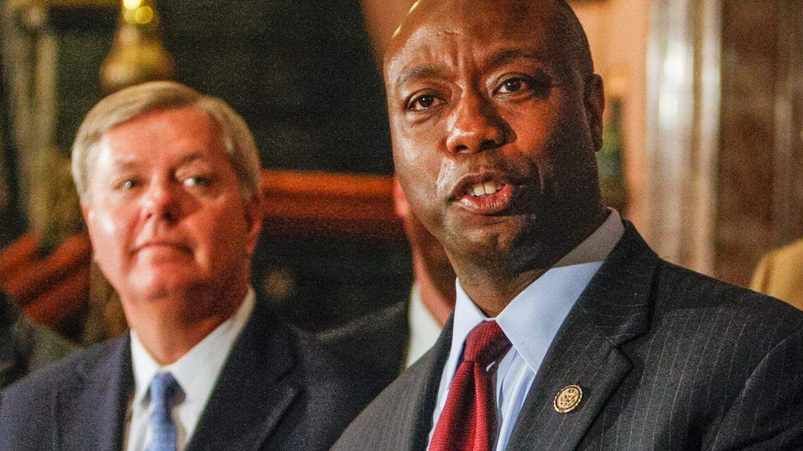 U.S. Sens. Lindsey Graham and Tim Scott of South Carolina