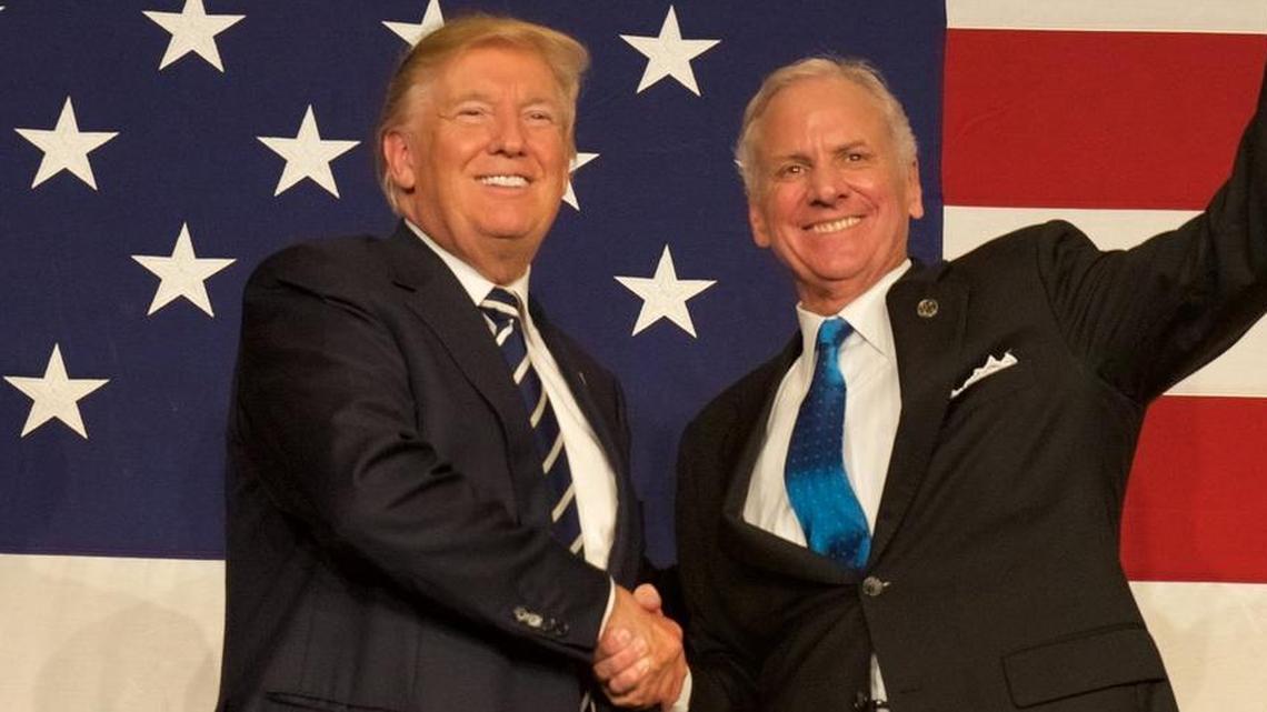 President Donald Trump, left, and S.C. Gov. Henry McMaster