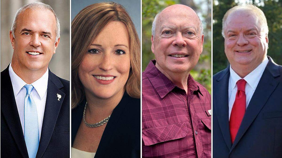 The Republican candidates in the special election for State House District 88 are from left, Brian Duncan, Lorelei Graye, John Lastinger and Darren E. Rogers Sr. The winner of the GOP nomination will face Democratic candidate is Joseph "Chuck" Hightower in a Dec. 23 special election.