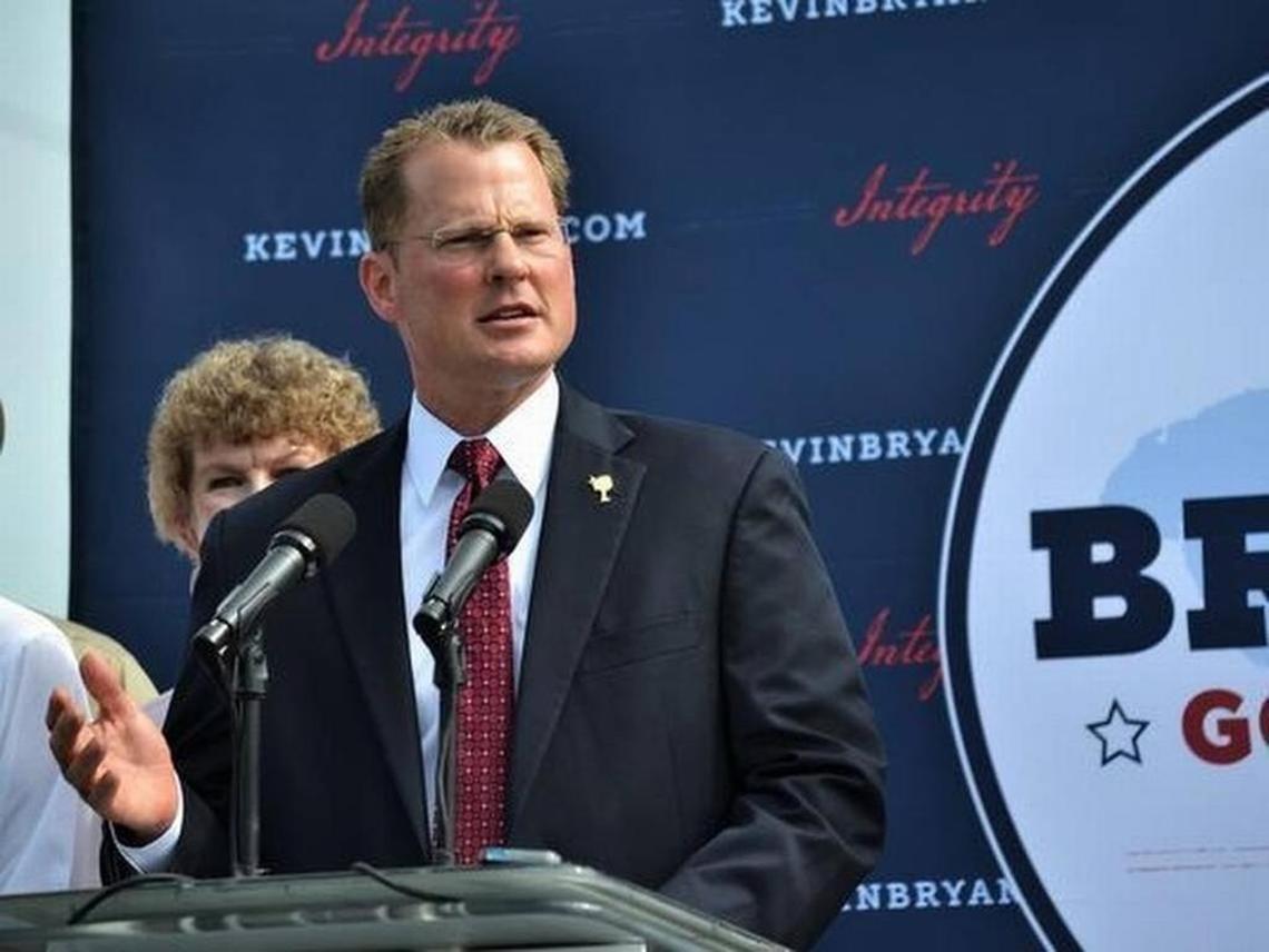 Lt. Gov. Kevin Bryant announces his intent to run for S.C. governor Friday morning in Anderson.