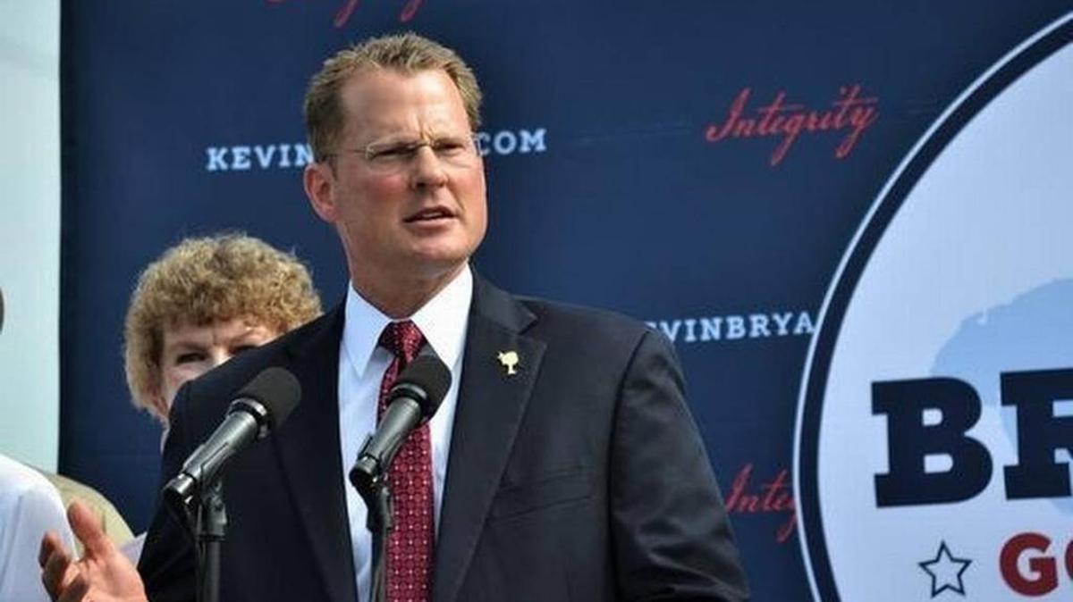 Lt. Gov. Kevin Bryant announces his intent to run for S.C. governor Friday morning in Anderson.