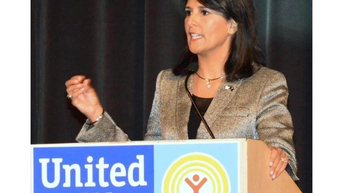 
Gov. Nikki Haley was the keynote speaker at United Way of Greenville County's Women's Leadership luncheon, held Thursday at the TD Convention Center. 

