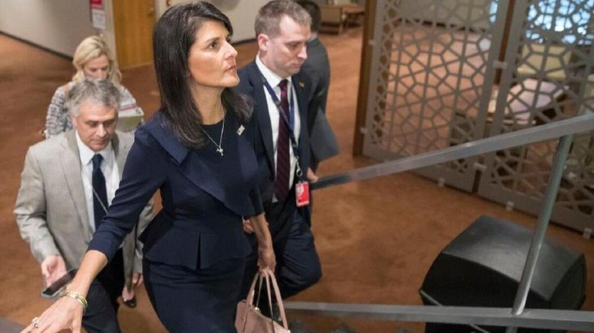 U.S. Ambassador to the United Nations Nikki Haley met officials at a key nuclear inspections agency Wednesday, drawing a rebuke from Iranian officials. Haley met with the International Atomic Energy Agency in Vienna, Austria to discuss "monitoring and verification efforts and Iran's compliance with the nuclear deal," according to a summary of the meeting.