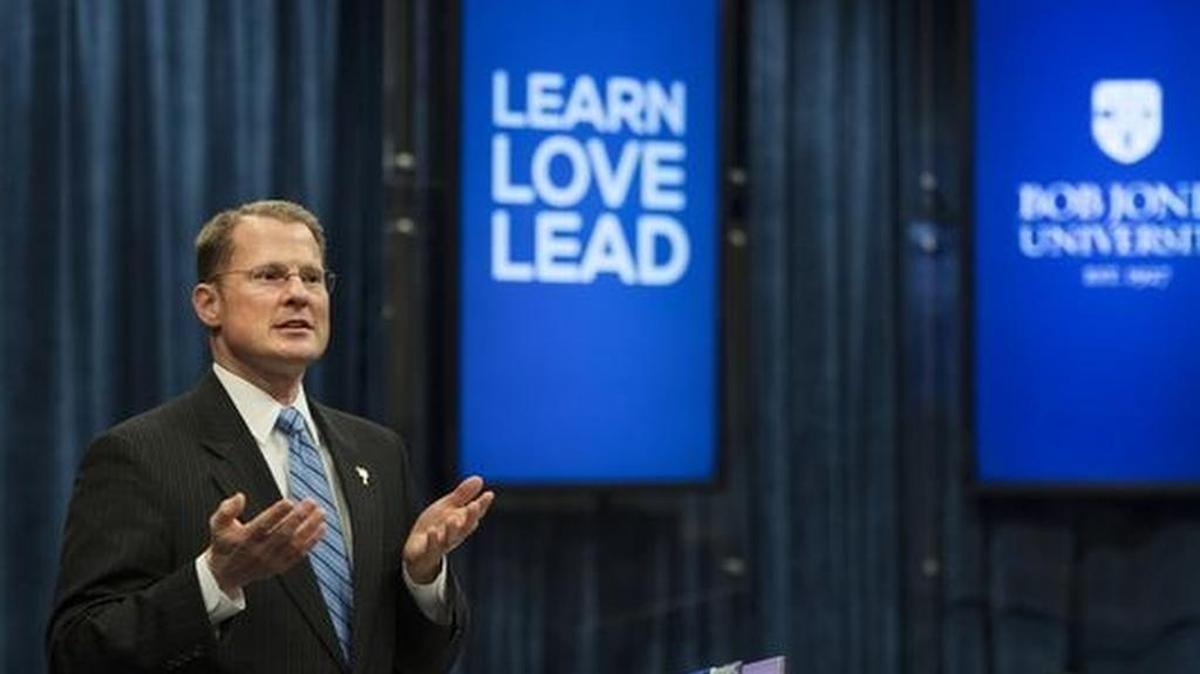 South Carolina Lieutenant Governor Kevin Bryant speaks at Bob Jones University as he campaigns for governor on Monday, October 23, 2017.