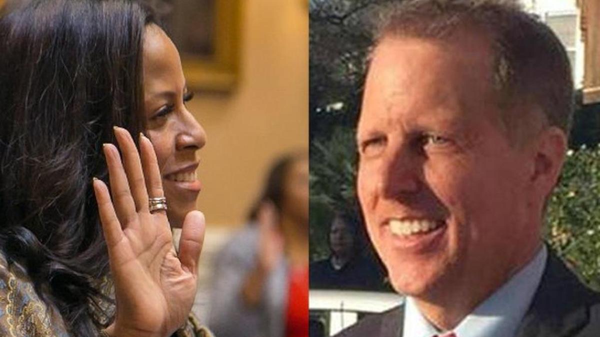 Senator Mia McLeod (D-District 22) and Senator Mike Fanning (D-District 17)