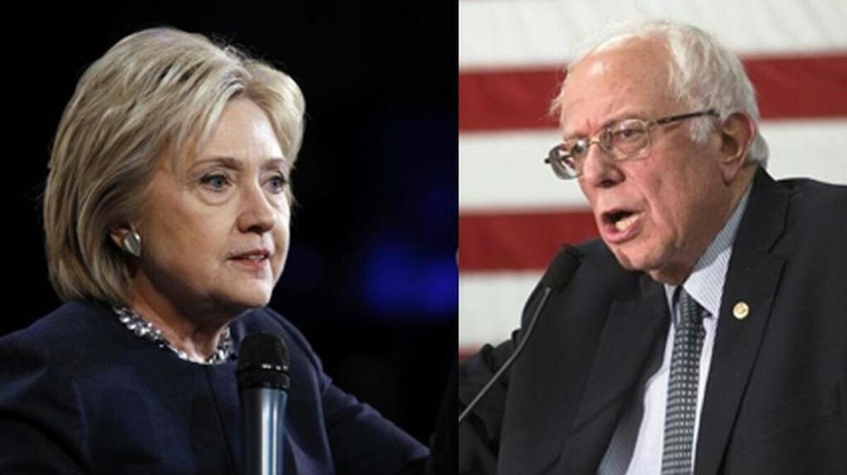 Hillary Clinton and Bernie Sanders
