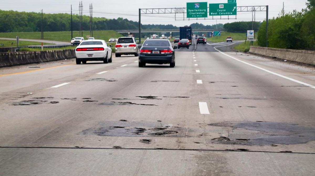 
Deteriorating spots on Interstate 77 in Lexington County.
