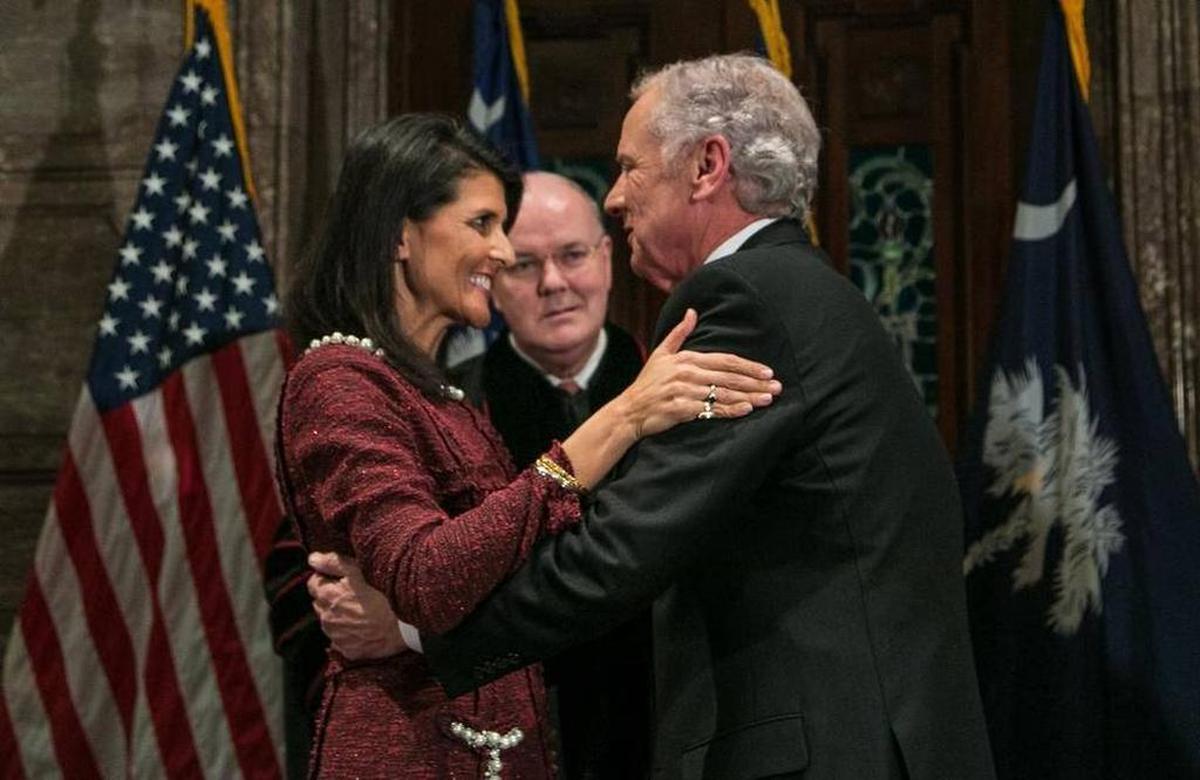 South Carolina Lt. Gov. Henry McMaster is sworn-in as governor Jan. 24 after Gov. Nikki Haley resigned to take an appointment as United Nations ambassador.