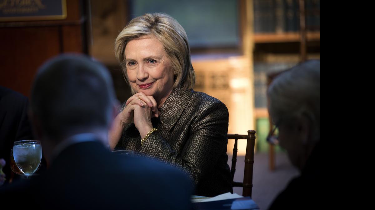 
 Hillary Rodham Clinton attends an awards ceremony at Georgetown University in Washington, April 22, 2015
