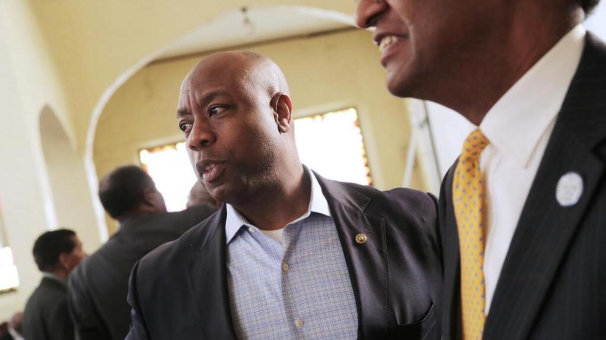 Sen. Tim Scott, the Senate’s only black Republican, was the subject of death threats from a Georgia man who disapproved with Scott’s recent condemnation of President Donald Trump’s statements after the deadly white supremacist rally in Charlottesville, Va., in August.