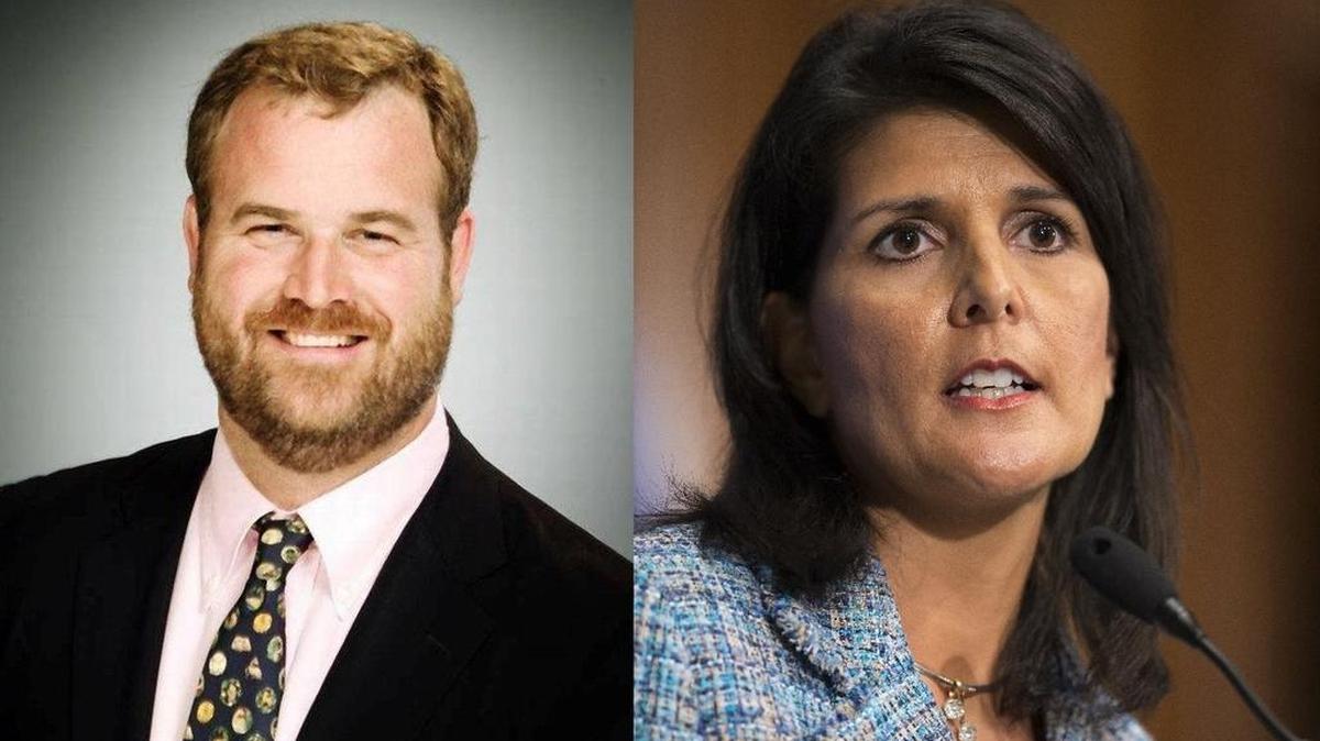 S.C. Rep. Kirkman Finlay (left) and Gov. Nikki Haley