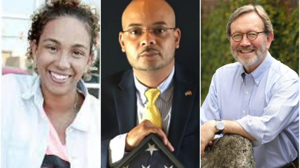 Democrats running for the Dist. 5 seat in the U.S. House are, from left, Alexis Frank, Les Murphy and Archie Parnell.