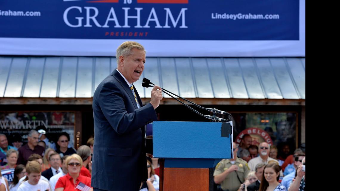 
Sen. Lindsey Graham made his bid for the 2016 Presidential run Monday in Central, S.C.
