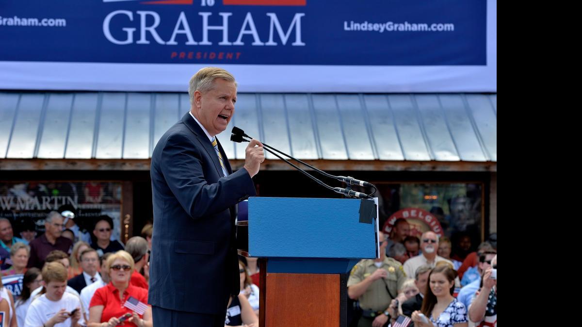 
Sen. Lindsey Graham made his bid for the 2016 Presidential run Monday in Central, S.C.
