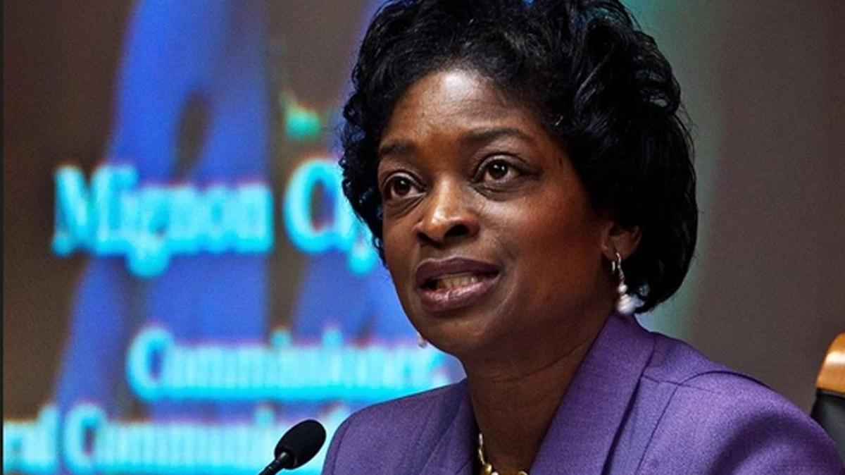 Federal Communications Commission (FCC) Commissioner Mignon Clyburn speaks during an FCC open meeting January 20, 2010 in Washington, DC.