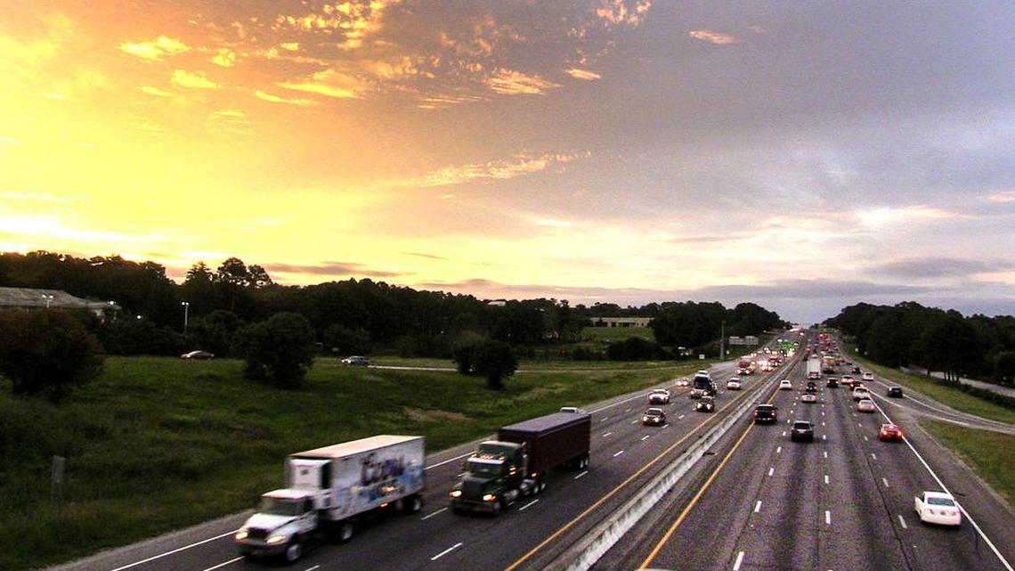 Cars travel Interstate 26 near Columbia, nicknamed Malfunction Junction, during rush hour traffic in 2015.