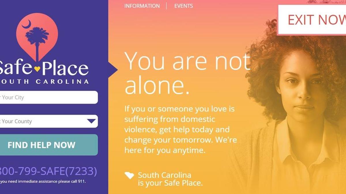 Screenshot (05-20-2016) of the new Safe Place SC web site