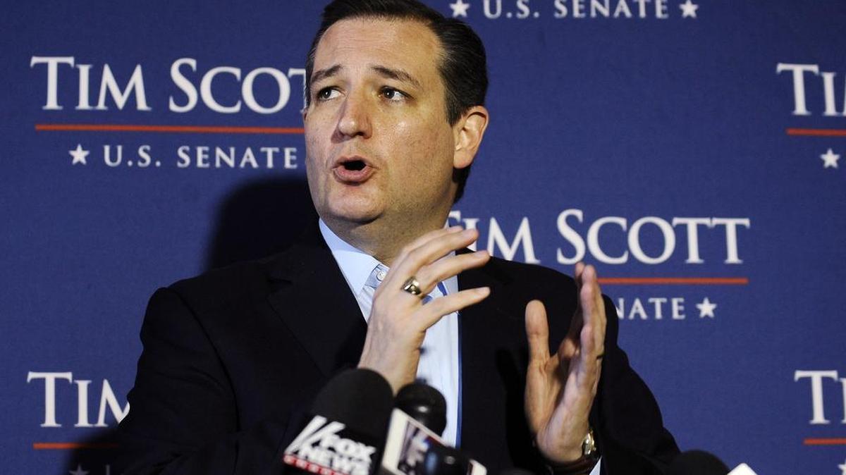 Republican presidential candidate Sen. Ted Cruz, R-Texas, speaks to the media before a town hall meeting at Furman University on Monday, Dec. 7, 2015, in Greenville, S.C.