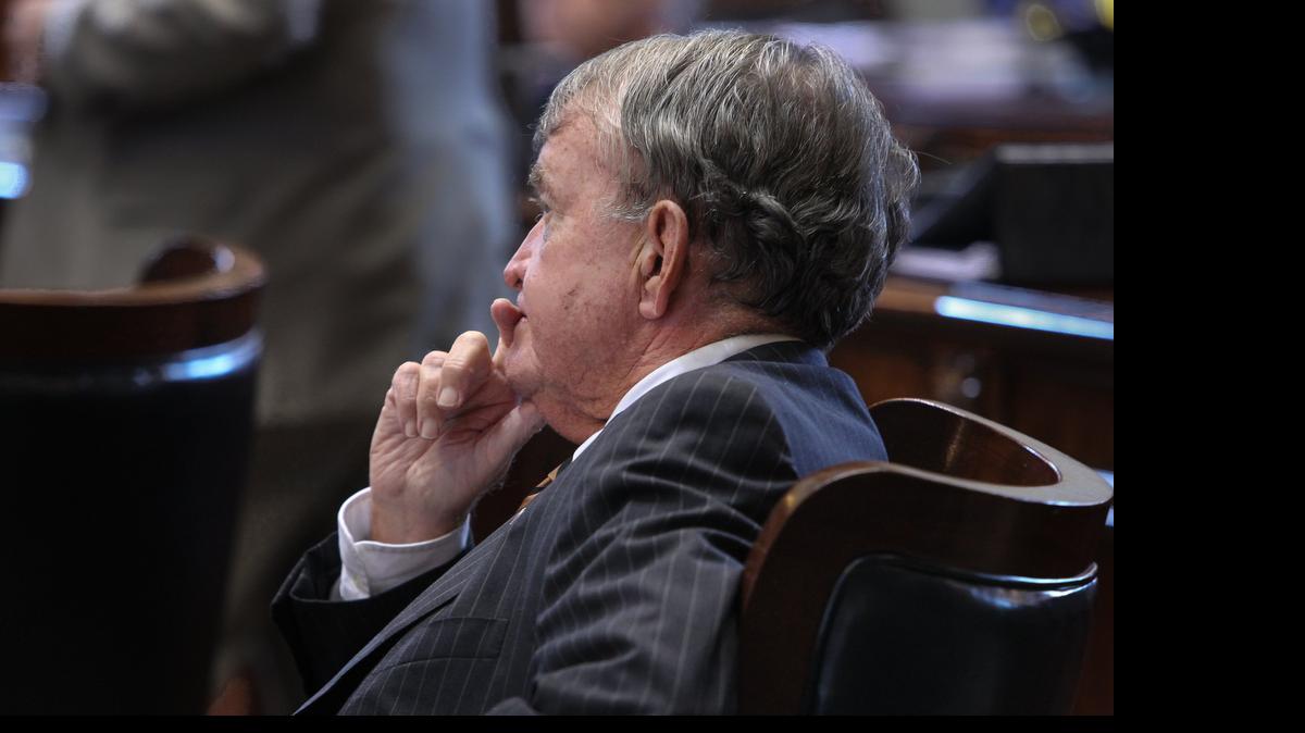 
Sen. John Courson, R. Richland, sits in the senate chambers
