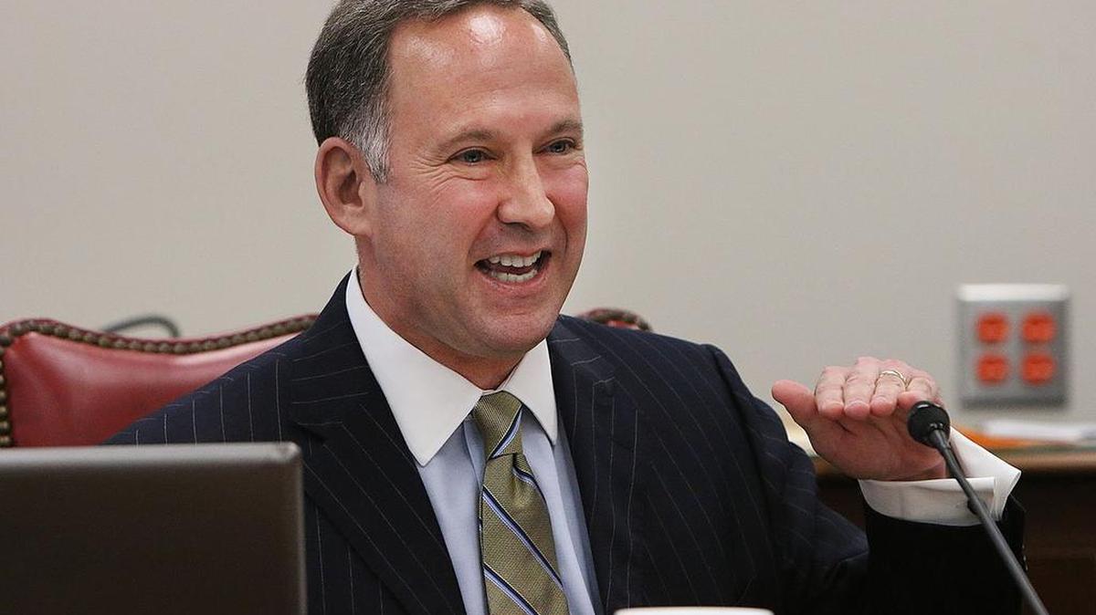 
State Rep. Joel Louie in 2014 during testimony about woes at the state Department of Social services.
