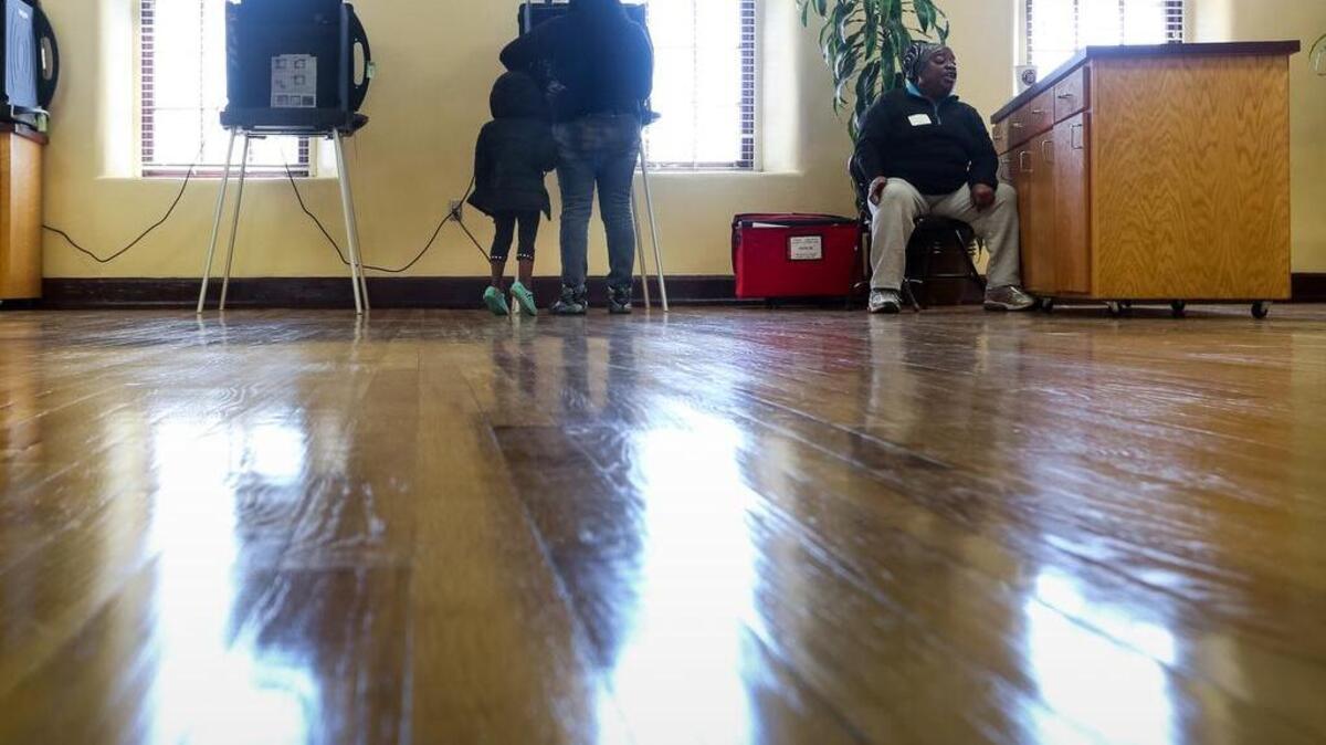 Voters cast their ballot Saturday at Arsenal Hill Park in Columbia during the South Carolina Democratic Primary.