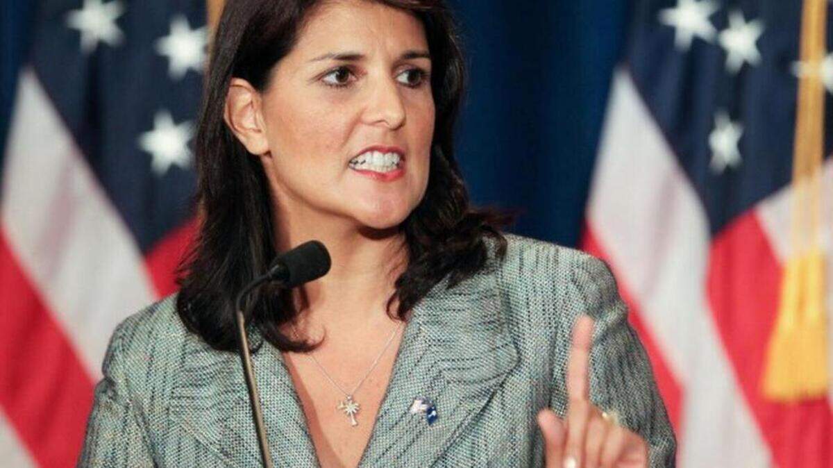 
FILE - In this Aug. 13, 2011 file photo, South Carolina Gov. Nikki Haley speaks in Charleston, S.C. (AP Photo/Alice Keeney, File)
