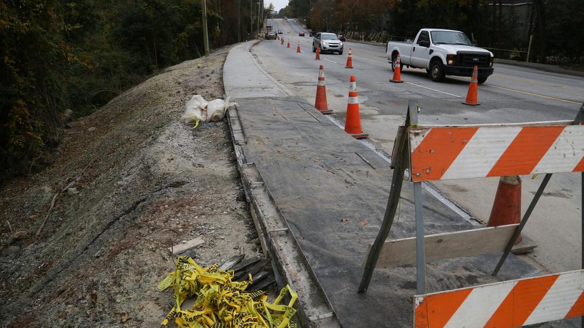Parts of Beltline Boulevard in Columbia and Forest Acres needed extensive repairs after floodwaters washed away portions of the roadway in October.