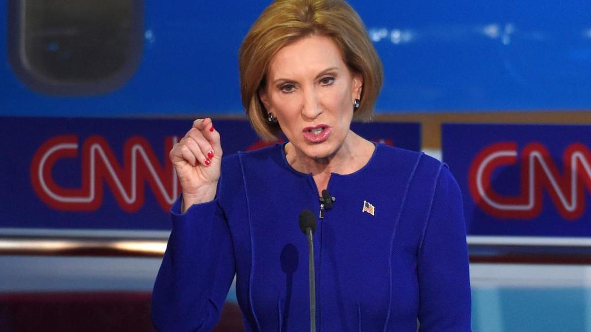 
GOP presidential candidate Carly Fiorina speaks during the CNN Republican presidential debate at the Ronald Reagan Presidential Library on Wednesday in Simi Valley, Calif. 

