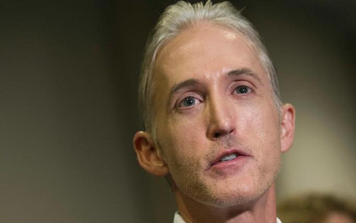 
House Benghazi Committee Chairman Trey Gowdy, R-S.C., speaks with the reporters on Capitol Hill in Washington, Thursday, Sept. 10, 2015, following testimony by Bryan Pagliano, a former State Department employee who helped set up and maintain a private email server used by Hillary Rodham Clinton.
