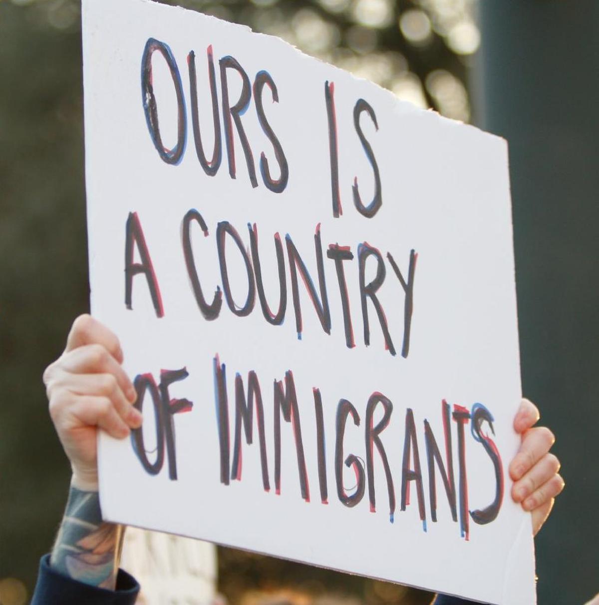 Hundreds of people brought their message against President Trump’s executive order temporarily banning some immigrants from entering the United States during a demonstration at the South Carolina State House on Tuesday, Jan. 31, 2017.