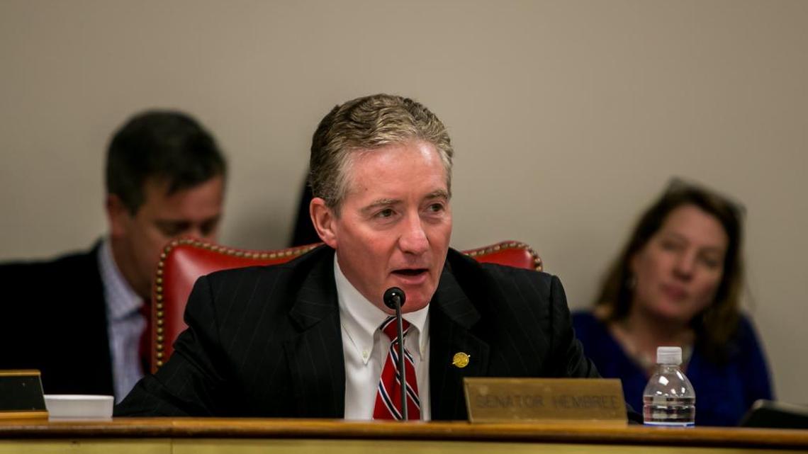 State Senator Greg Hembree speaks during a legislative panel in 2016.
