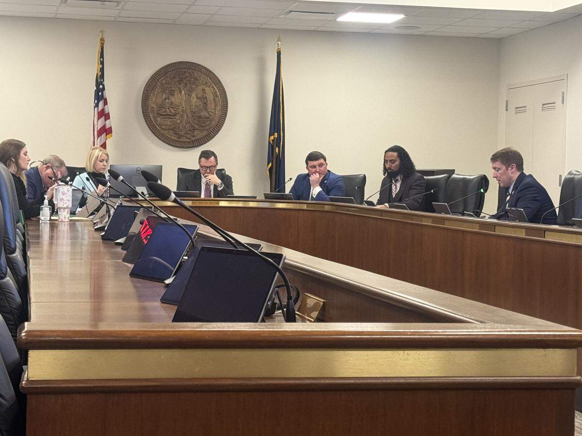 State Rep. Jordan Pace, R-Berkeley, speaks on Wednesday, Feb. 25, 2026, about his proposed redistricting bill to redraw the state’s Congressional map in the middle of the decade.