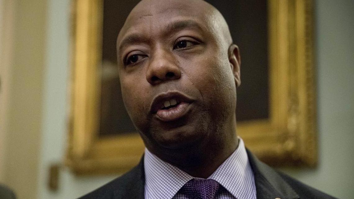 Sen. Tim Scott, R-S.C. on Capitol Hill in Washington.
