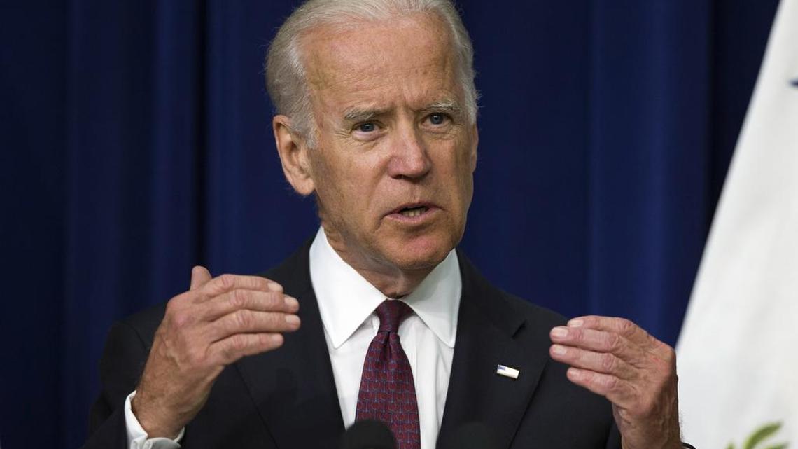 In this June 16, 2015 file photo, Vice President Joe Biden speaks in the South Court Auditorium on the White House campus in Washington.