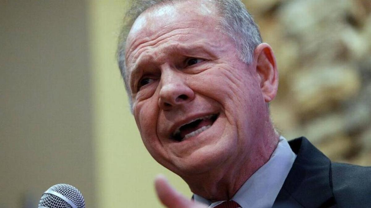 Former Alabama Chief Justice and U.S. Senate candidate Roy Moore speaks at the Vestavia Hills Public library, Saturday, Nov. 11, 2017, in Vestavia Hills, Ala. He is grappling with allegations of sexual misconduct ahead of next month’s special Senate election in Alabama.